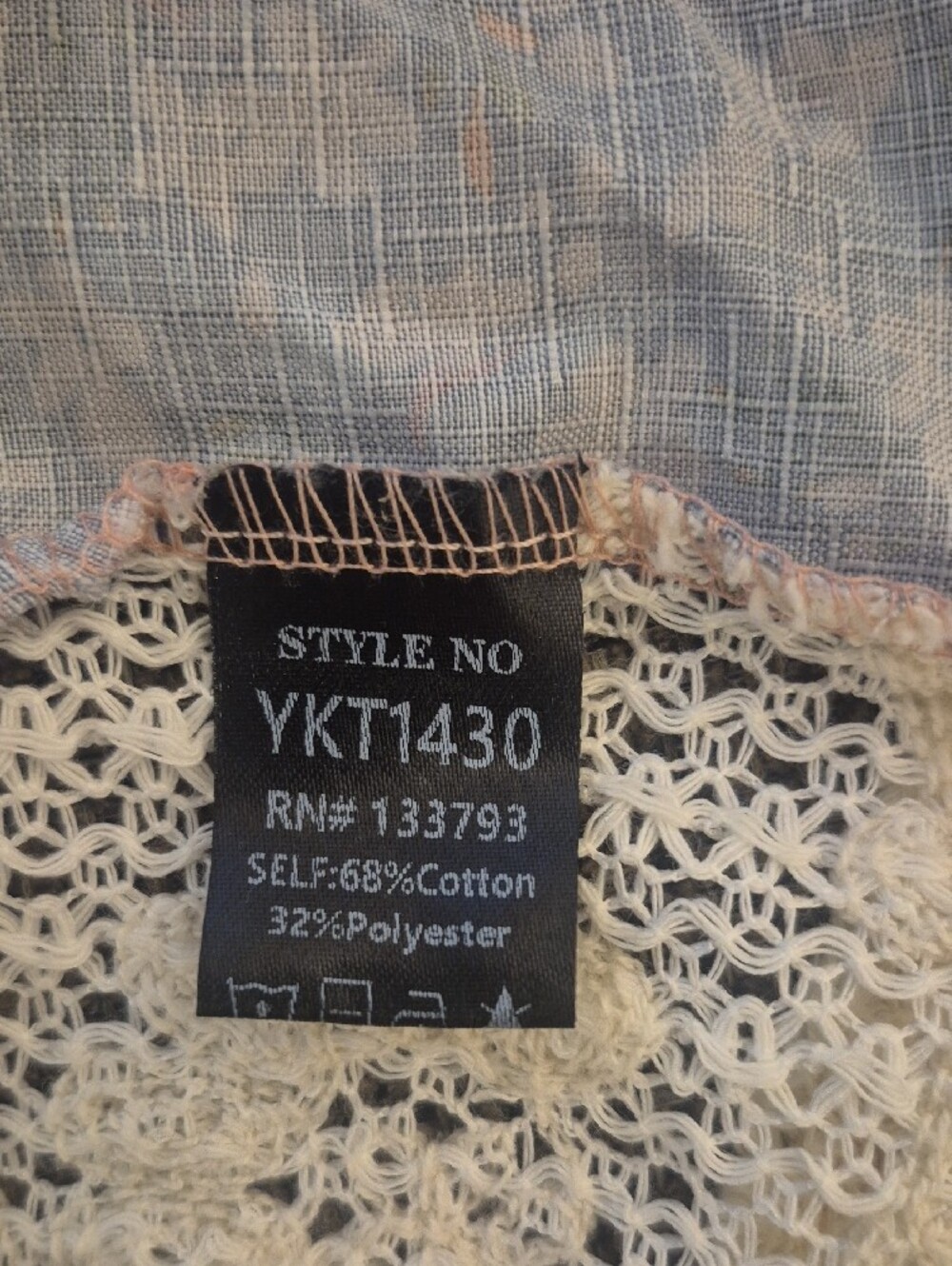 POL Patchwork Floral & Lace Blazer Jacket in Pink, Blue, and Cream - Picture 12 of 13